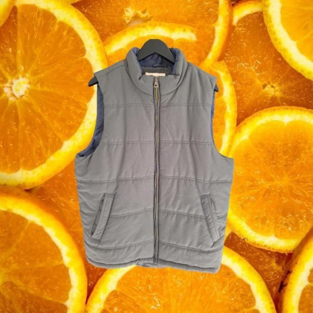 VIntage Gray Weatherproof Vest Size Large